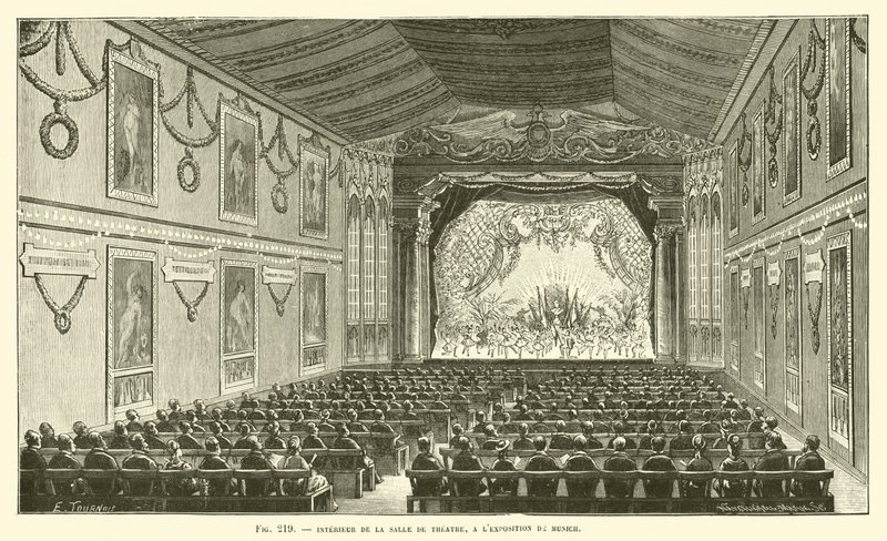 Intérieur de la salle de théâtre, à l