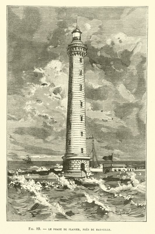 Le phare de Planier, près de Marseille - French School
