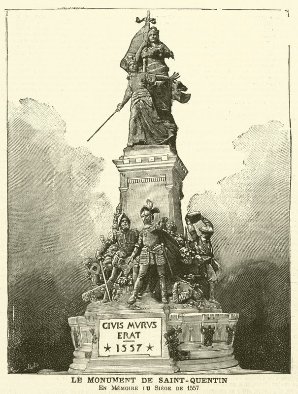 Monument commémorant la bataille de Saint-Quentin, 1557 - French School