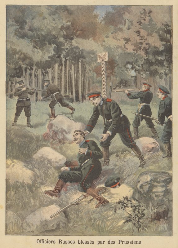 Officiers russes blessés lors d