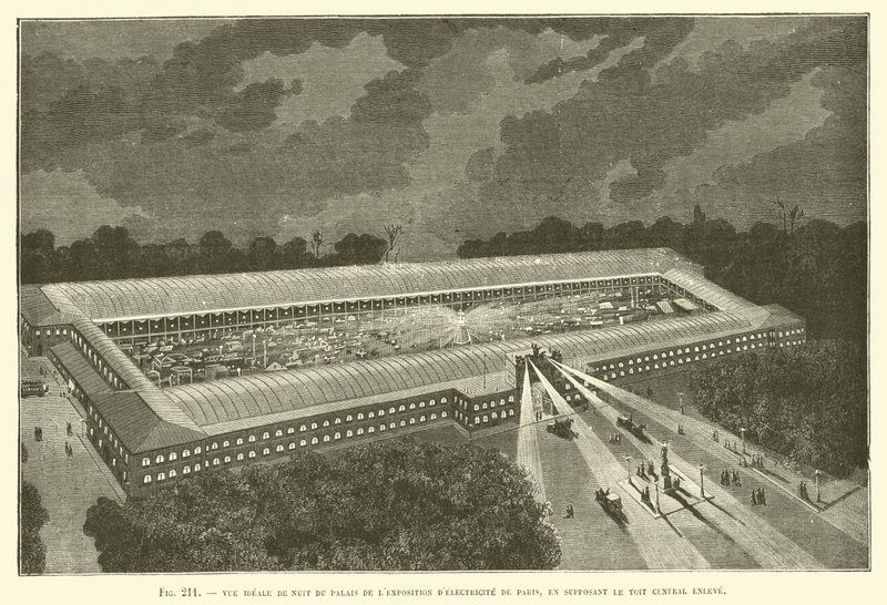 Vue idéale de nuit du Palais de l