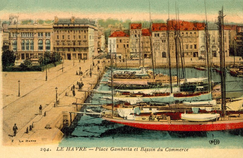 Le Havre, Place Gambetta, Bassin du Commerce - French Photographer