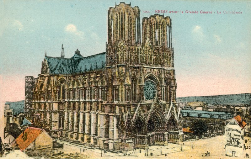 Reims, Cathédrale, avant la Première Guerre mondiale - French Photographer