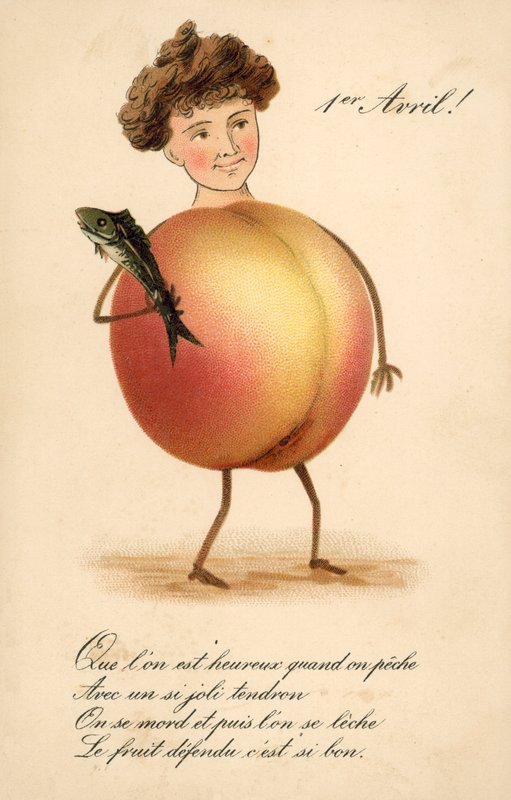 Carte du 1er avril, Pêche - French School