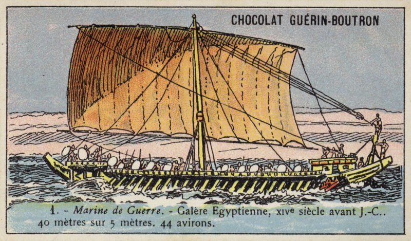 Galère égyptienne antique - French School
