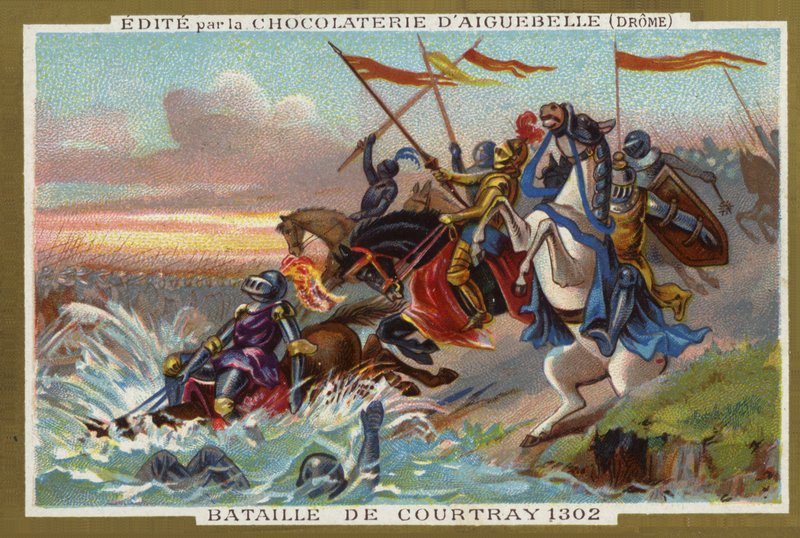 Bataille de Courtrai en 1302 - French School