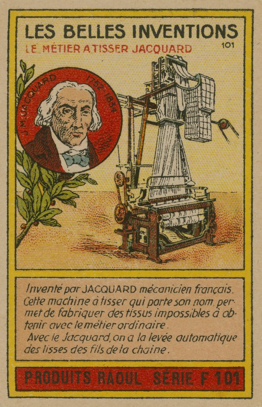 Carte des belles inventions, métier Jacquard - French School