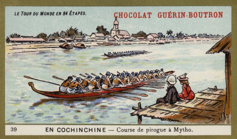 Course de canoës à Mytho, Cochinchine - French School