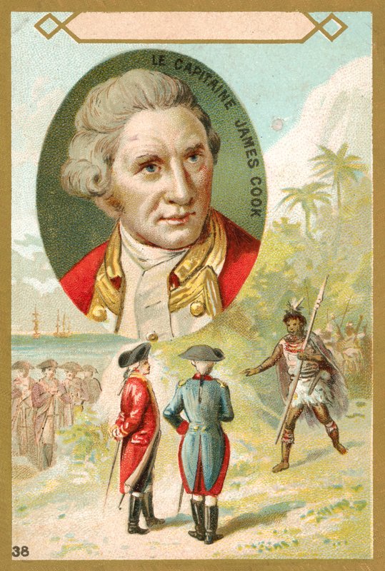 Capitaine James Cook, explorateur anglais - French School