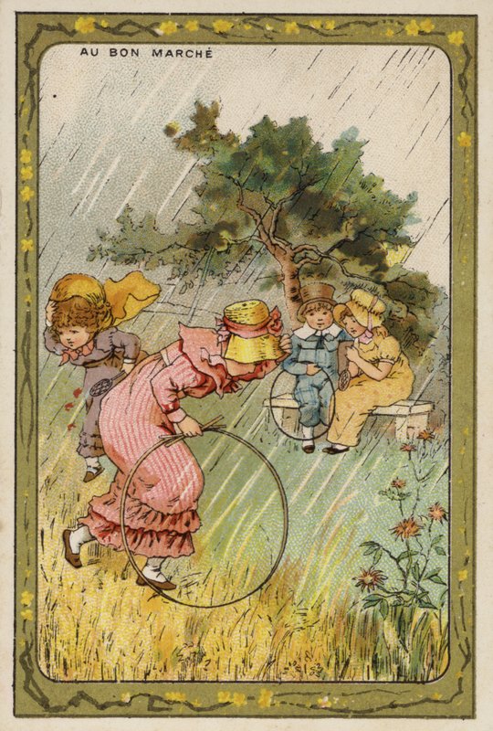 Surpris par la pluie - French School