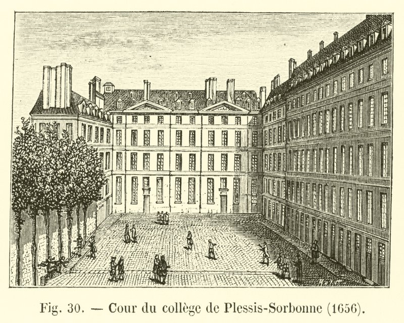 Cour du collège de Plessis-Sorbonne, 1656 - French School