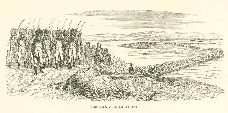 Traversée de Lobau (gravure) - French School