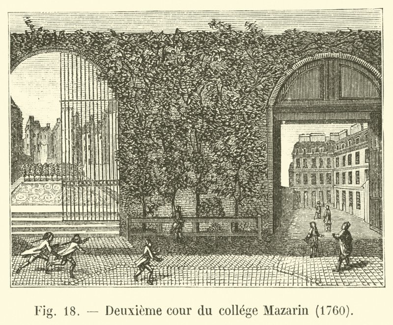 Deuxième cour du collège Mazarin, 1760 - French School