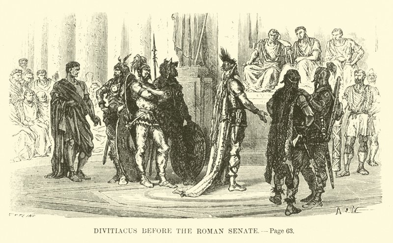 Divitiacus devant le Sénat romain - French School