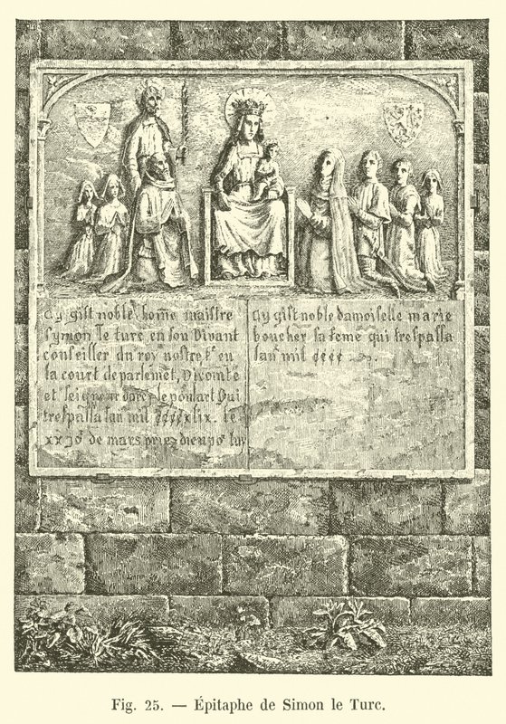 Épitaphe de Simon le Turc - French School