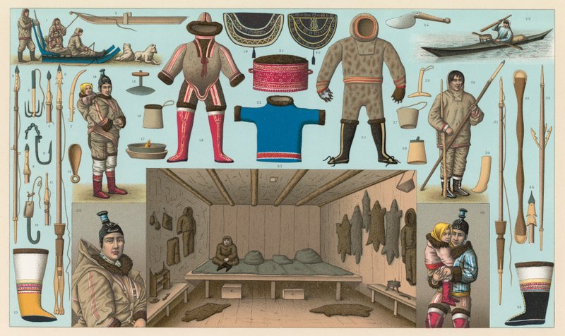 Costume des Esquimaux - French School