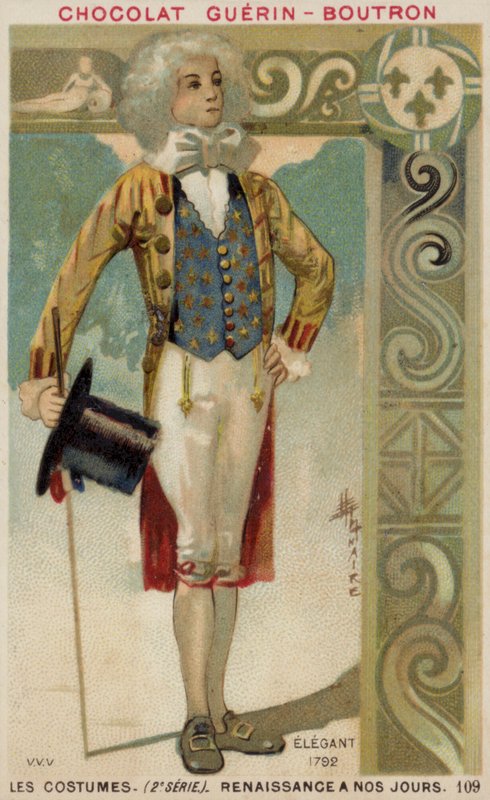 Homme habillé à la mode, 1792 - French School