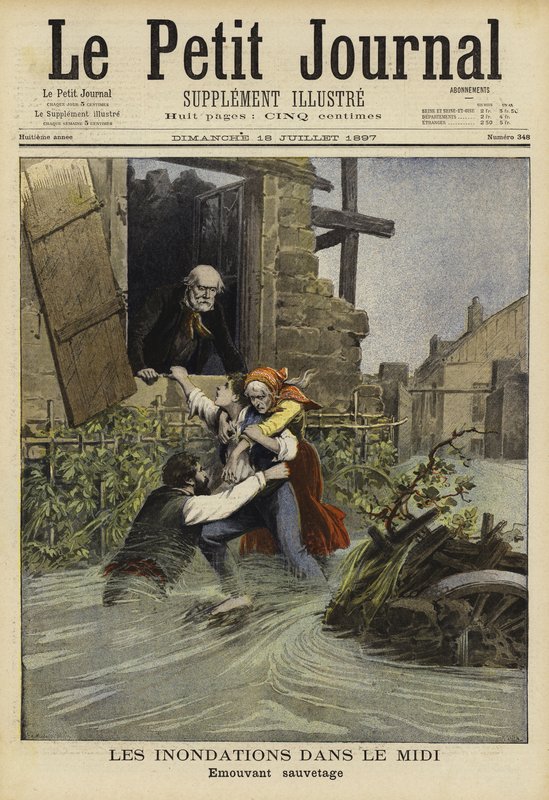 Inondations dans le Midi, France, 1897 - French School