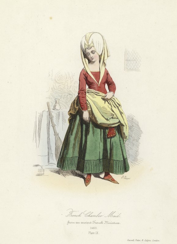 Femme de chambre française, XVe siècle - French School