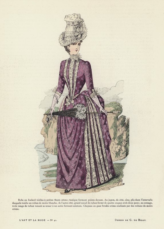 Planche de mode française - French School
