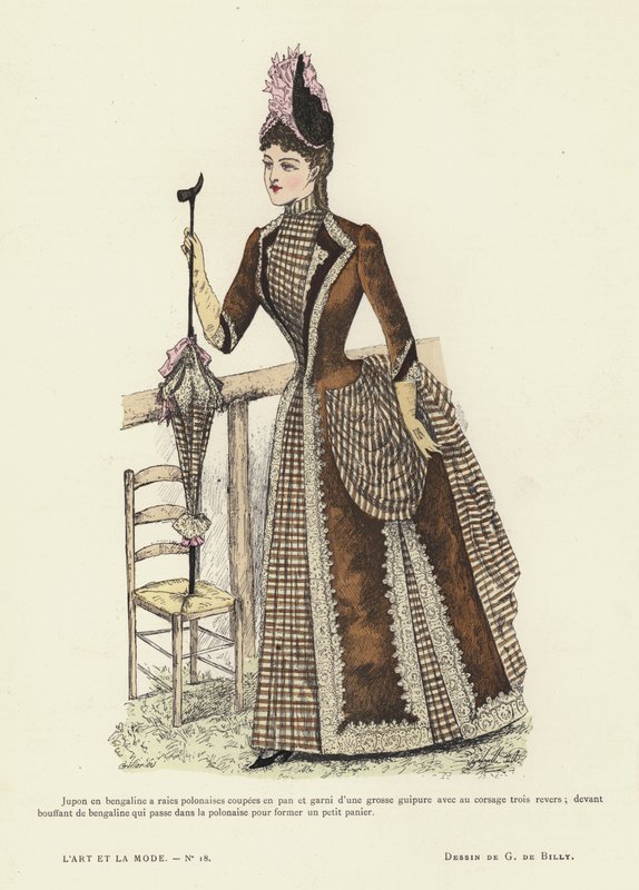 Planche de mode française, 1885-86 - French School