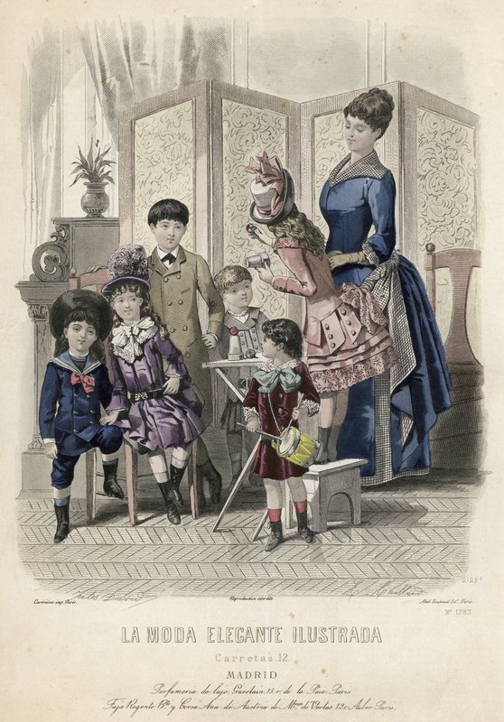 Planche de Mode Française, fin du 19e siècle - French School