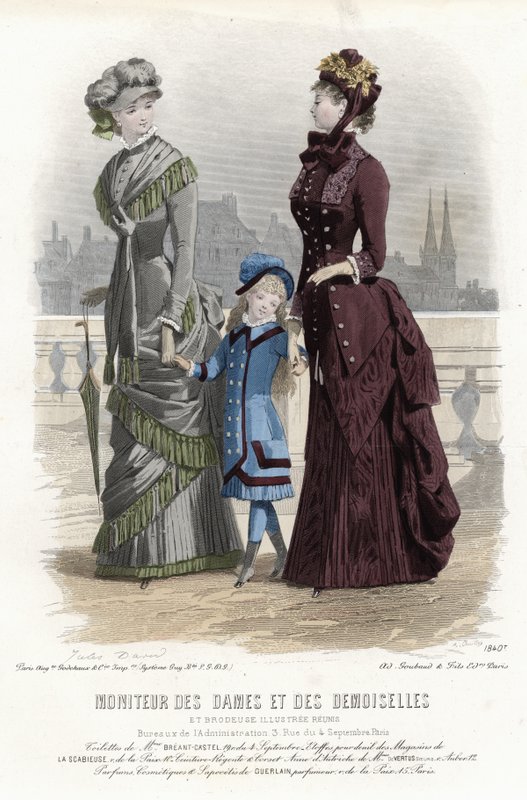 Planche de Mode Française, fin du 19e siècle - French School