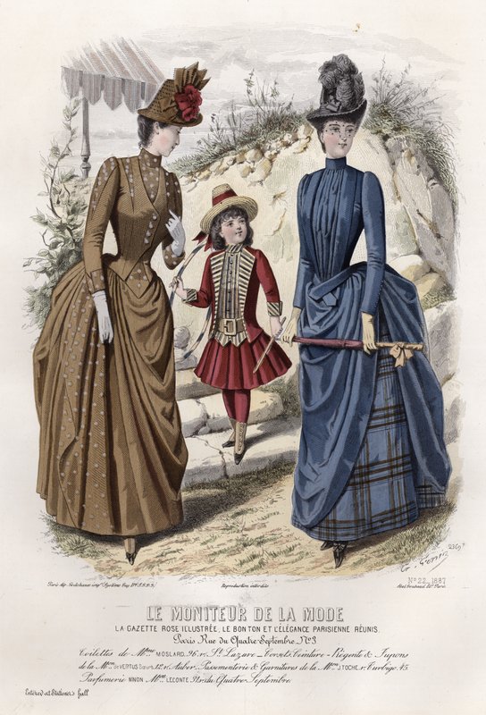 Planche de Mode Française, fin du 19e siècle - French School