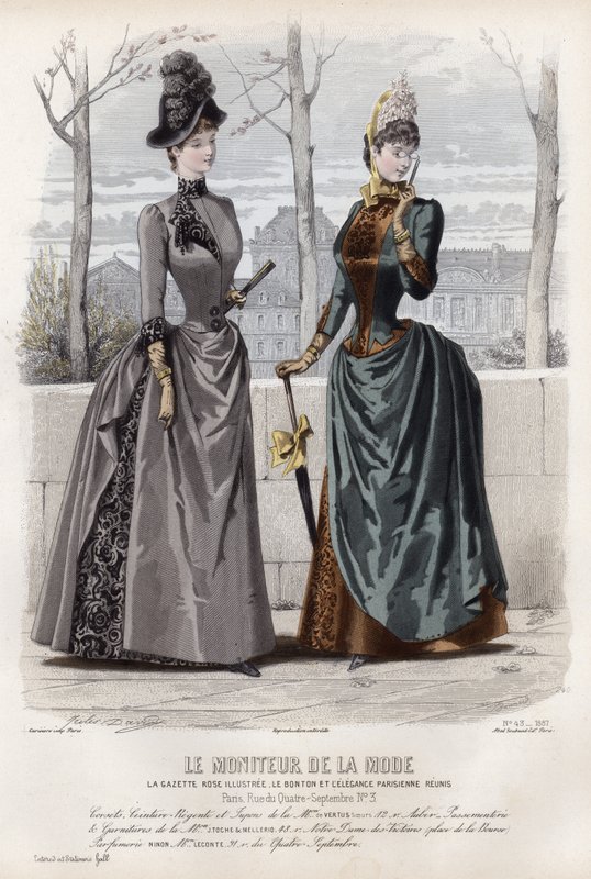 Planche de mode française, fin du XIXe siècle - French School