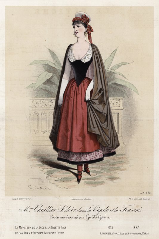 Planche de mode française, fin du XIXe siècle - French School