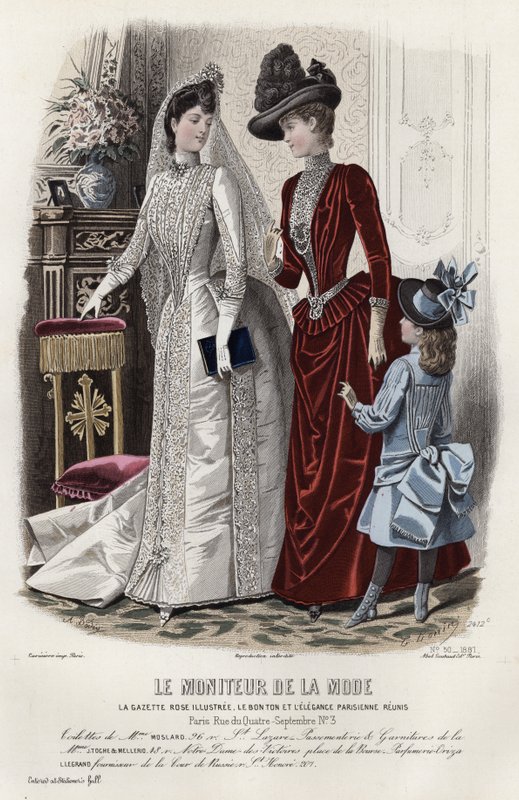 Planche de mode française, fin du XIXe siècle - French School