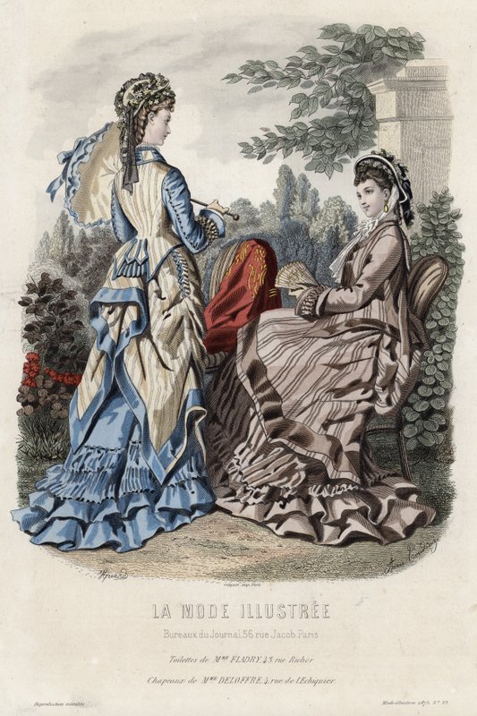 Planche de mode française, fin du XIXe siècle - French School
