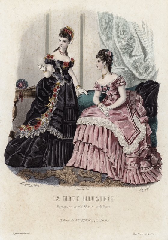 Planche de mode française, fin du XIXe siècle - French School