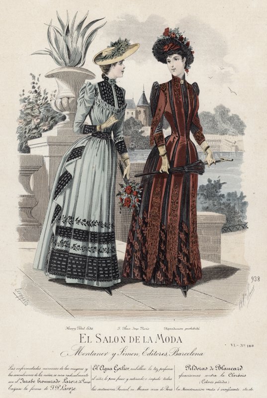 Planche de mode française, fin du XIXe siècle - French School