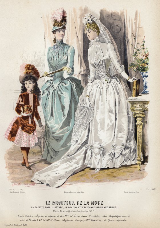 Planche de mode française, fin du XIXe siècle - French School