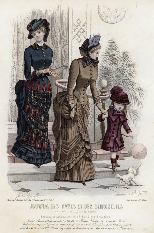 Planche de mode française, fin du XIXe siècle - French School