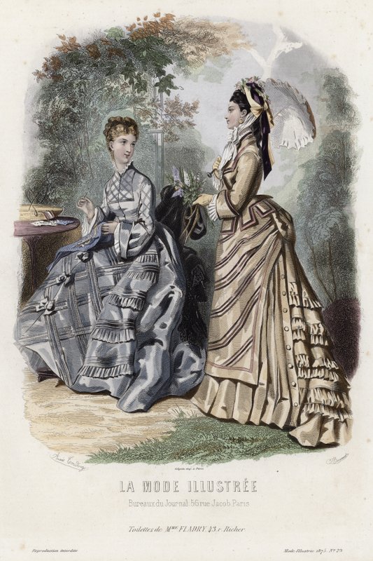 Planche de mode française, fin du XIXe siècle - French School