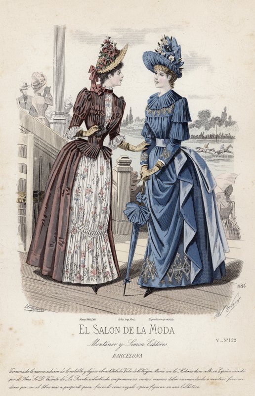 Planche de mode française, fin du XIXe siècle - French School