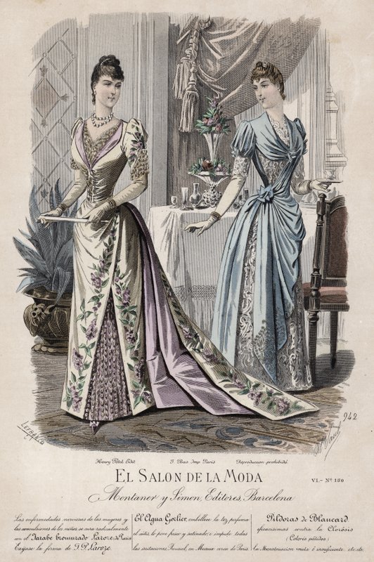 Planche de mode française, fin du XIXe siècle - French School