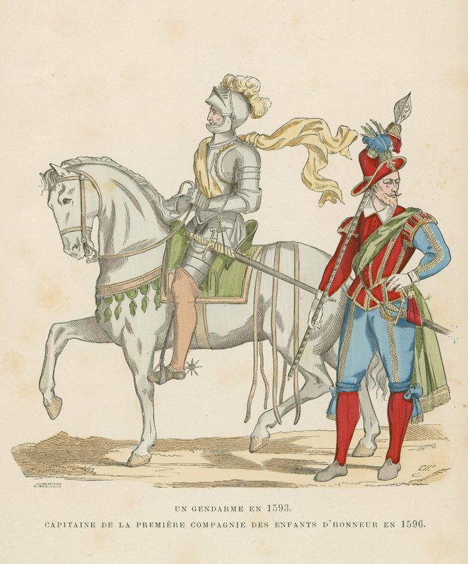 Costume militaire français, fin XVIe siècle - French School