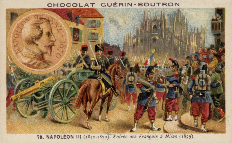 Troupes françaises entrant à Milan - French School