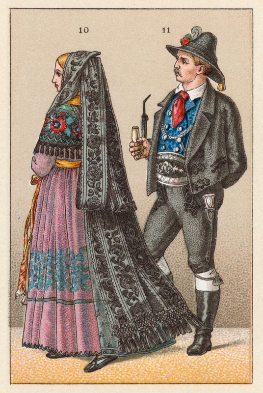 Costume du Tyrol, Allemagne - French School