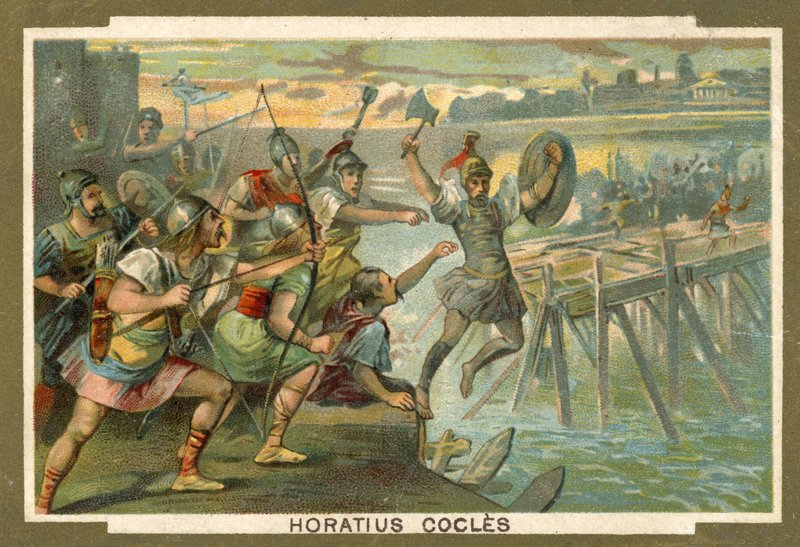 Horatius Coclès sur le pont - French School