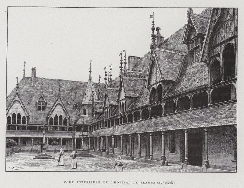 Cour intérieure des Hospices de Beaune - French School