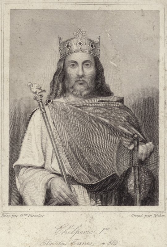 Roi Chilpéric I de Neustrie - French School