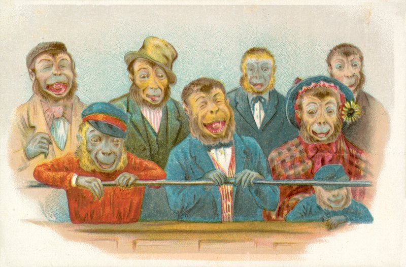 Singes rieurs - French School