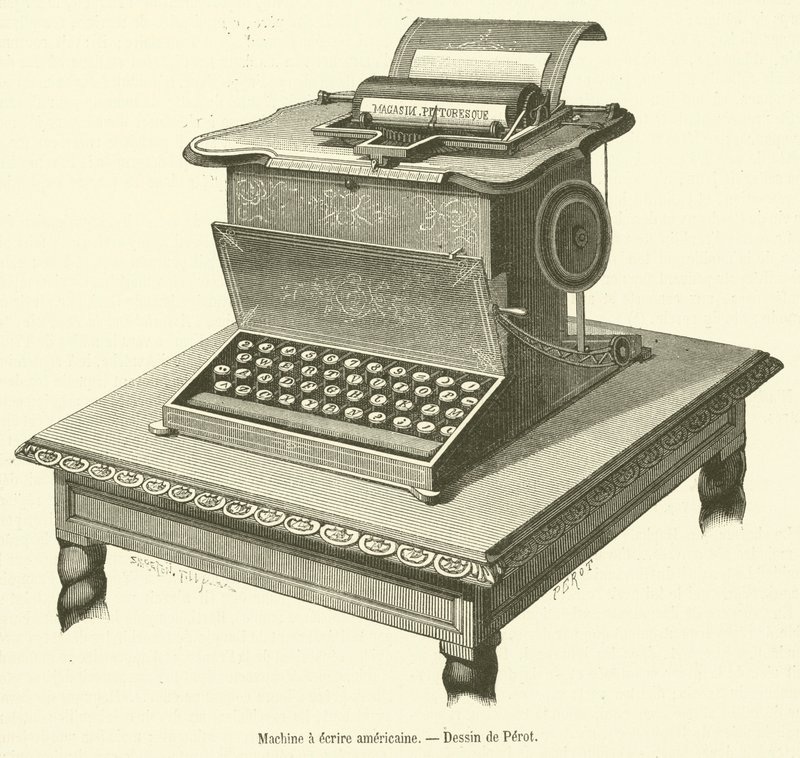 Machine à écrire américaine - French School