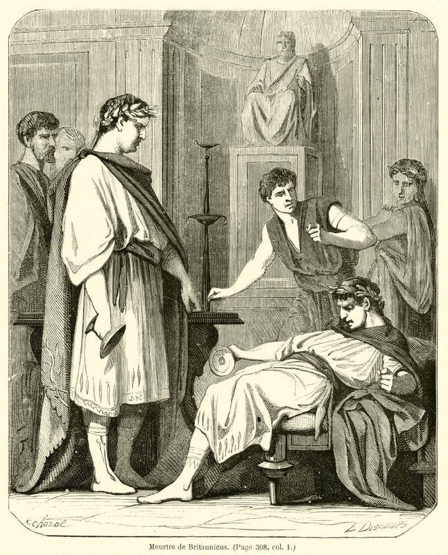 Meurtre de Britannicus (gravure) - French School
