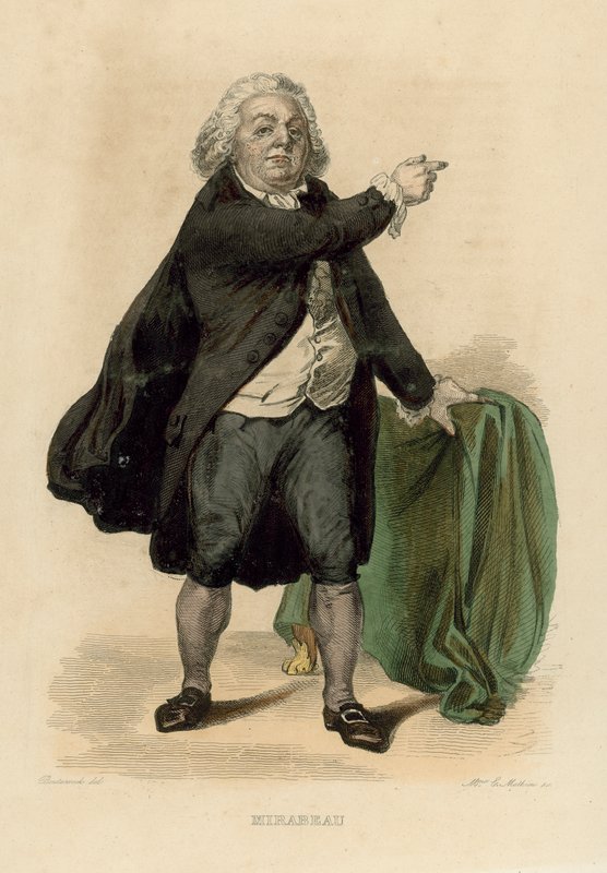 Mirabeau (gravure en couleur) - French School