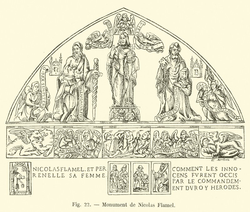 Monument de Nicolas Flamel - French School